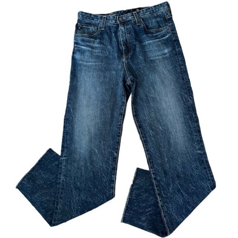 AG Alexxis High Rise Vintage Raw Hem Straight Leg Jeans